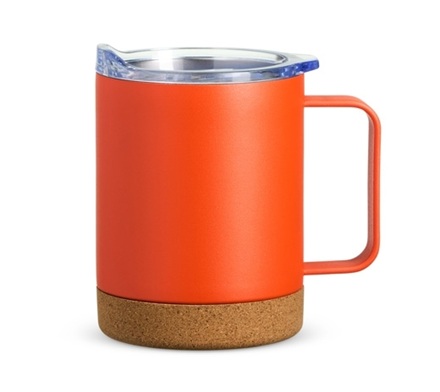 Textura detalhada da base de corti�a natural da caneca.