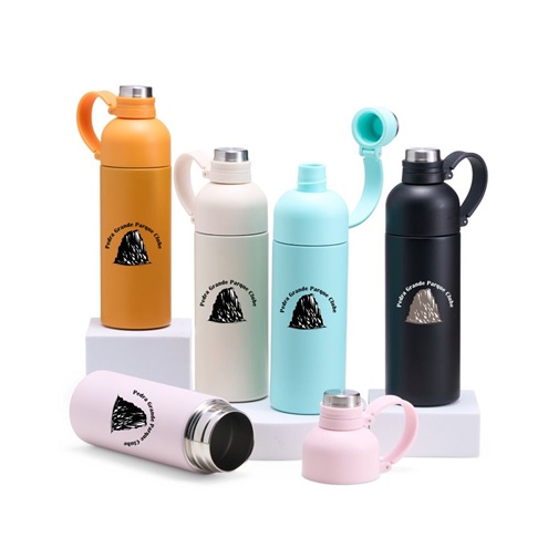 Garrafa t�rmica de a�o inox 460ml cor chumbo para caf� ou �gua gelada