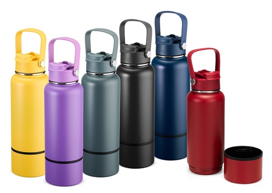 Garrafa t�rmica em caixa de presente para novo funcion�rio