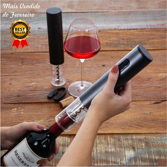 Saca-rolhas el�trico em embalagem de presente elegante.